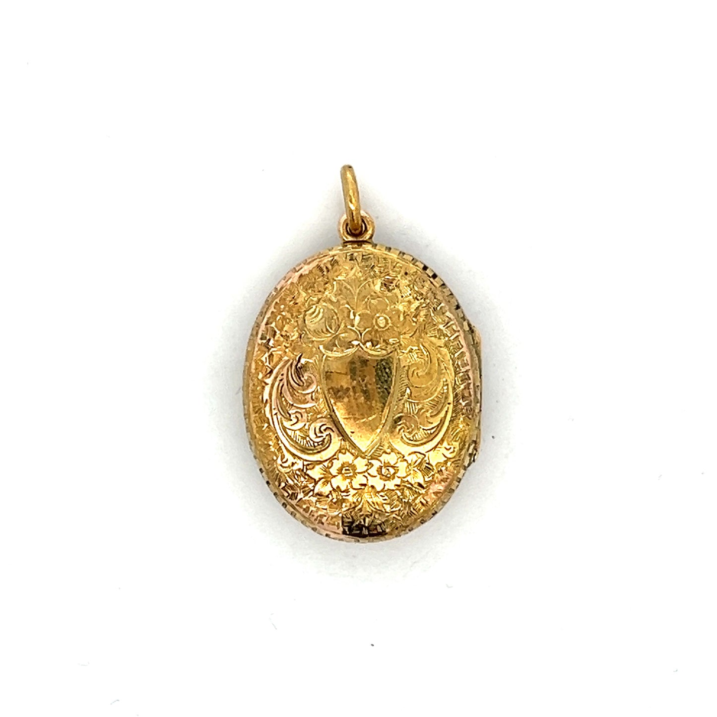 Antique Victorian Seed Pearl Locket in 14k Yellow Gold