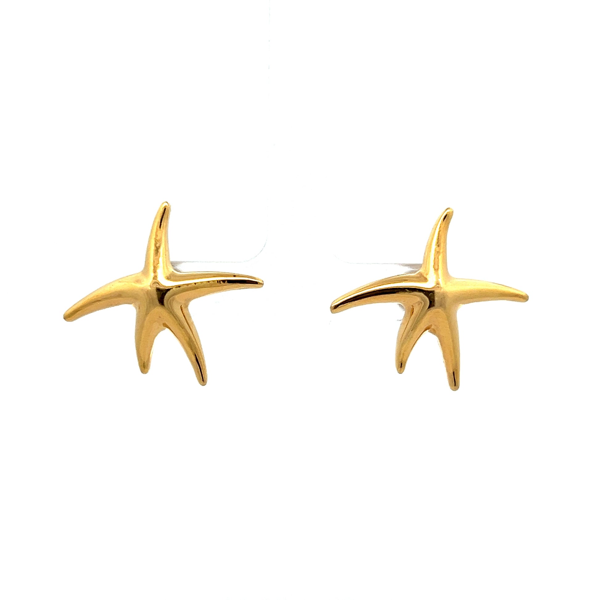 Starfish Stud Earrings in 14k Yellow Gold