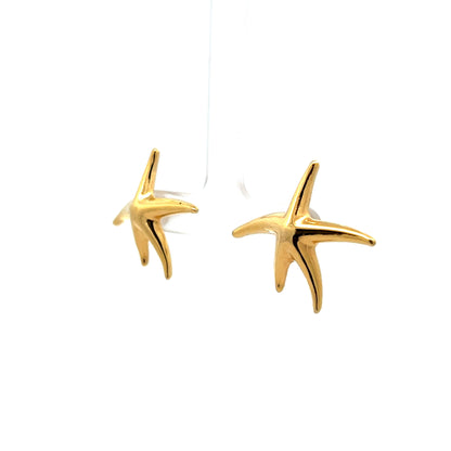 Starfish Stud Earrings in 14k Yellow Gold