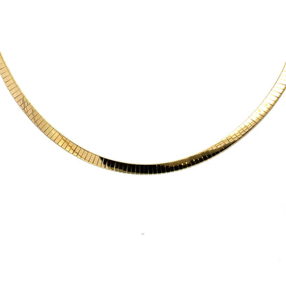 Modern Flexible Omega Necklace in 14k Yellow Gold