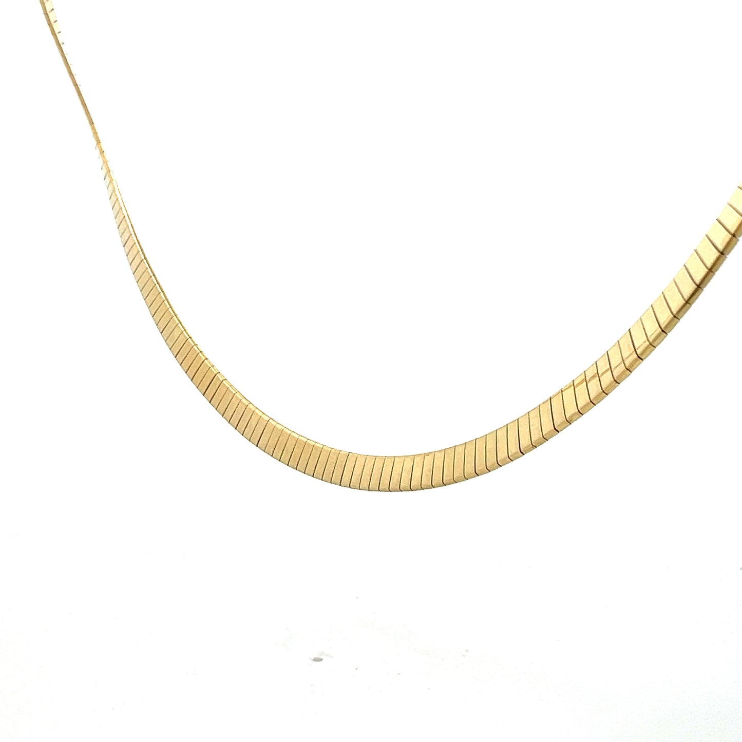 Modern Flexible Omega Necklace in 14k Yellow Gold