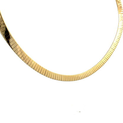 Modern Flexible Omega Necklace in 14k Yellow Gold