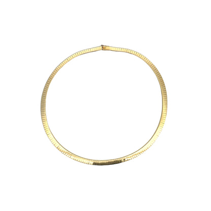 Modern Flexible Omega Necklace in 14k Yellow Gold