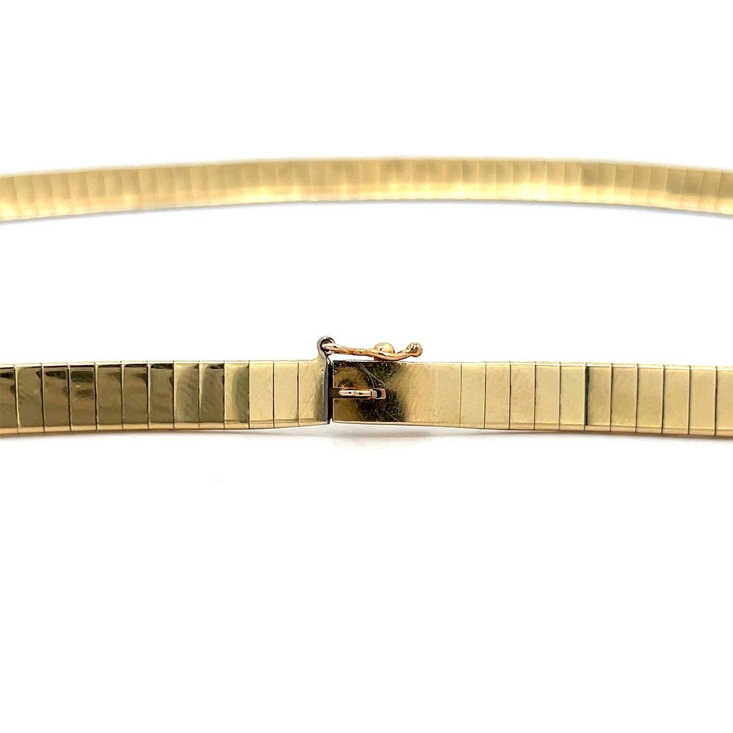 Modern Flexible Omega Necklace in 14k Yellow Gold