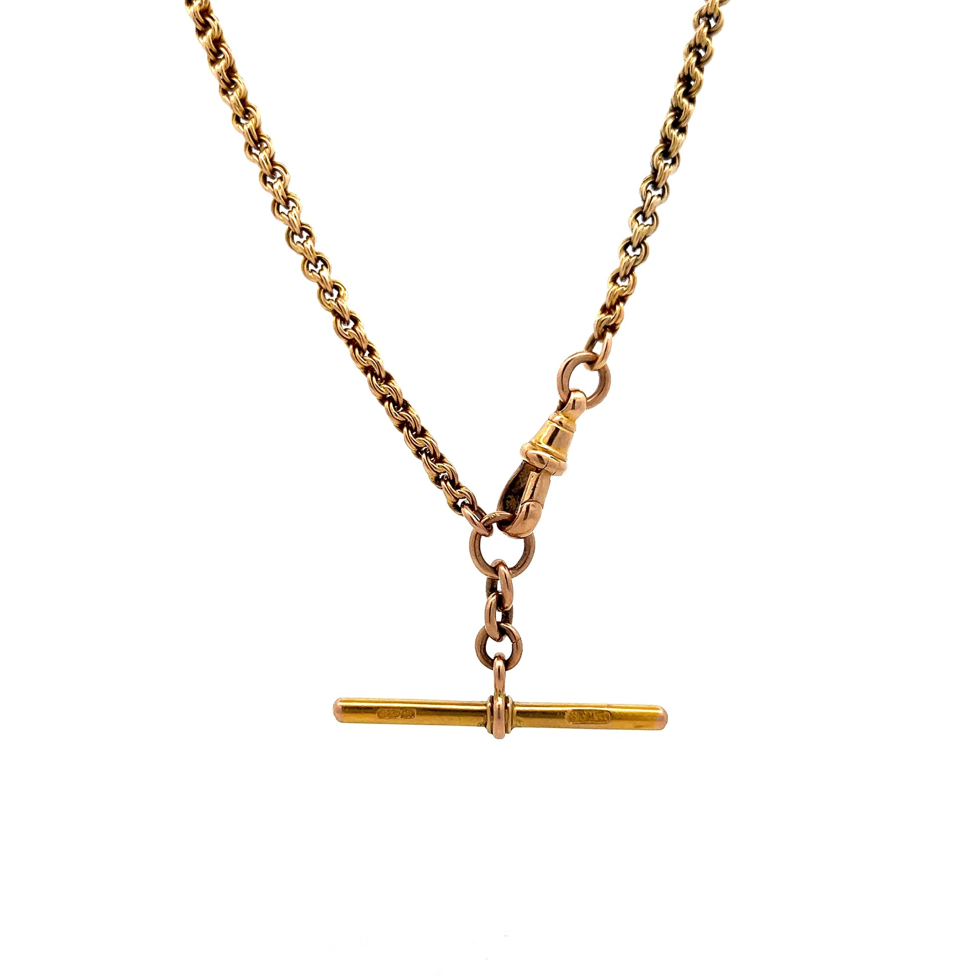 Antique Victorian Toggle Necklace in 15k Yellow Gold