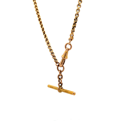 Antique Victorian Toggle Necklace in 15k Yellow Gold