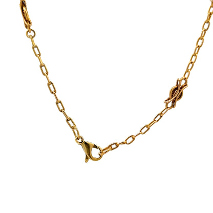 Antique Art Nouveau Chain Necklace in 18k Yellow Gold