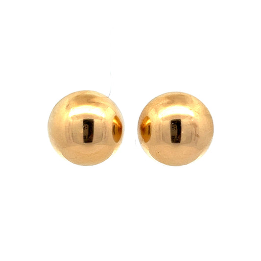 Gold Ball Stud Earrings in 18k Yellow Gold