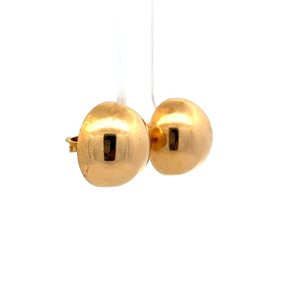 Gold Ball Stud Earrings in 18k Yellow Gold