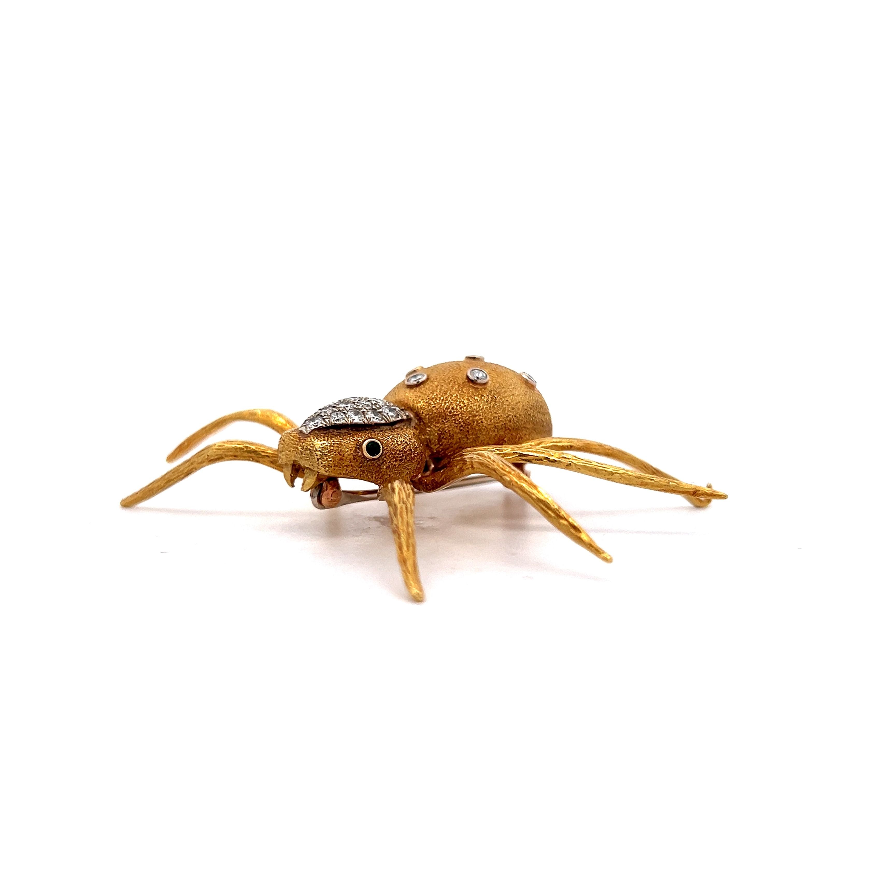 Diamond spider brooch outlet