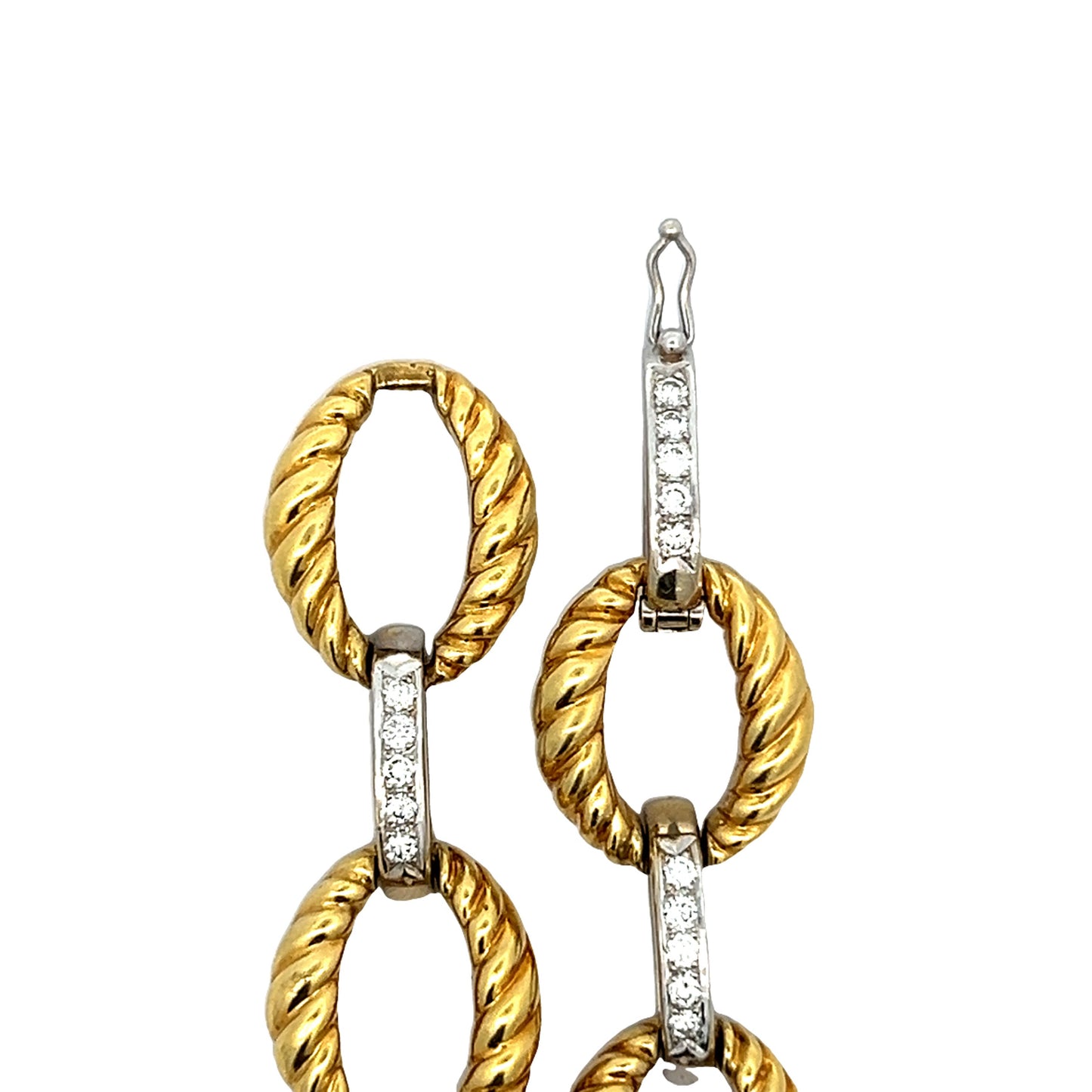 1.20 Cellino Chunky Bracelet in 18k Yellow & White Gold