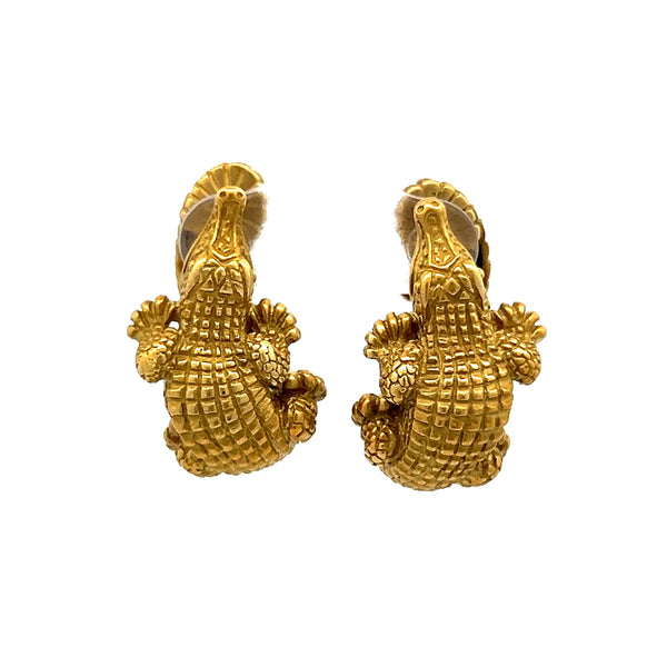 Slvertone Rhnestone Danglng Allgator Crocodle Earrngs New | EBay
