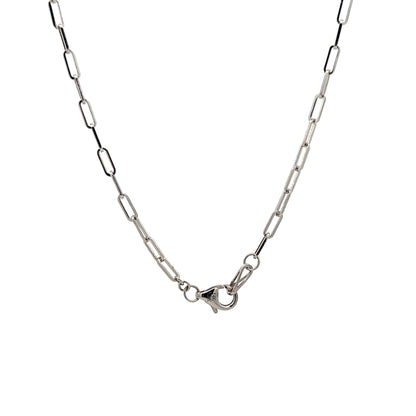 2.10 Diamond Paperclip Chain Necklace in 14k