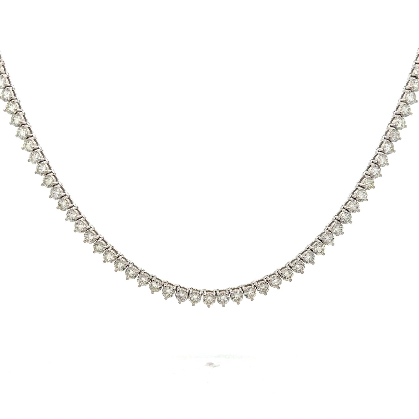 16.60 Brilliant Diamond Necklace in 14k White Gold