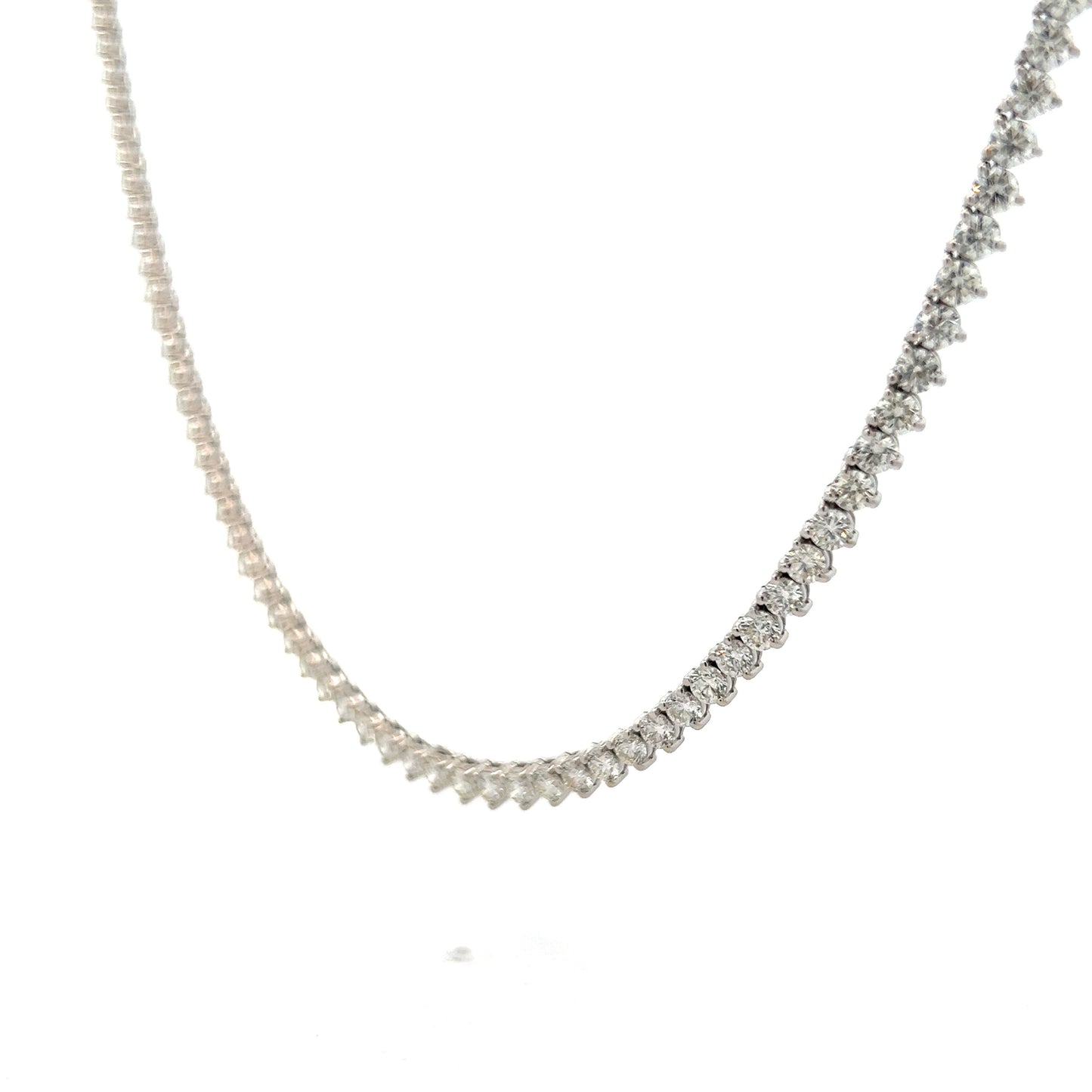 16.60 Brilliant Diamond Necklace in 14k White Gold