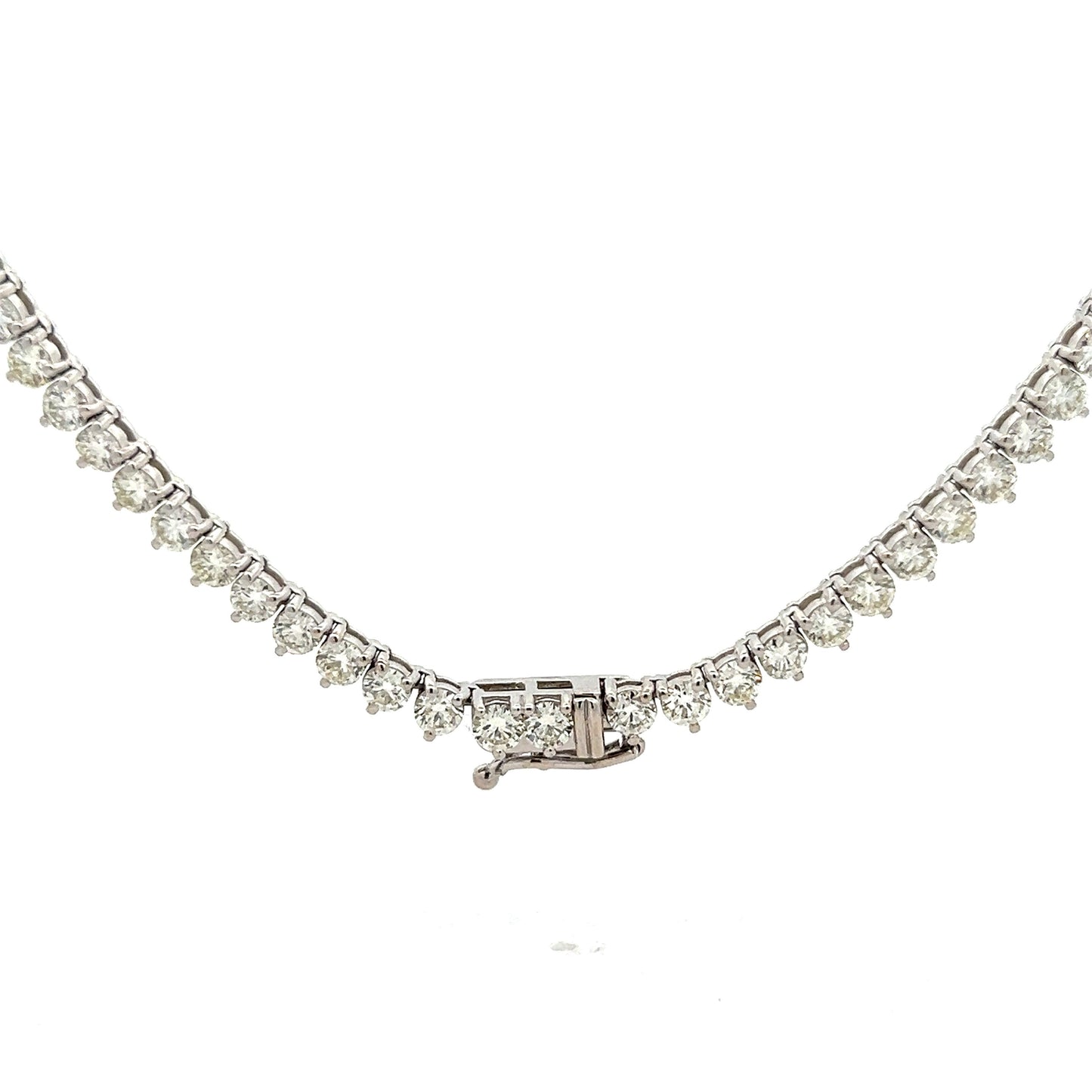 16.60 Brilliant Diamond Necklace in 14k White Gold