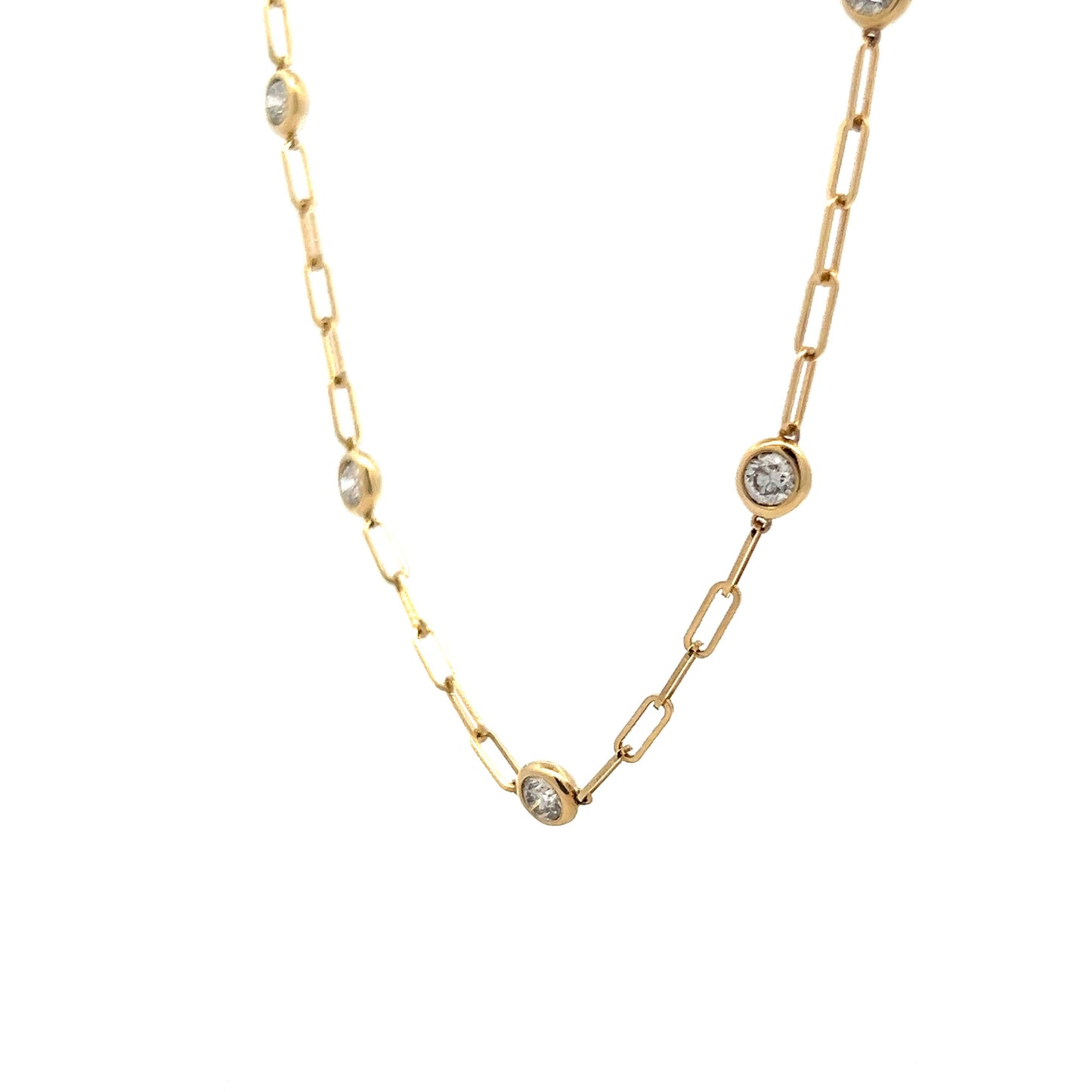 2.00 Diamonds By The Yard Necklace in 14k Yellow Gold