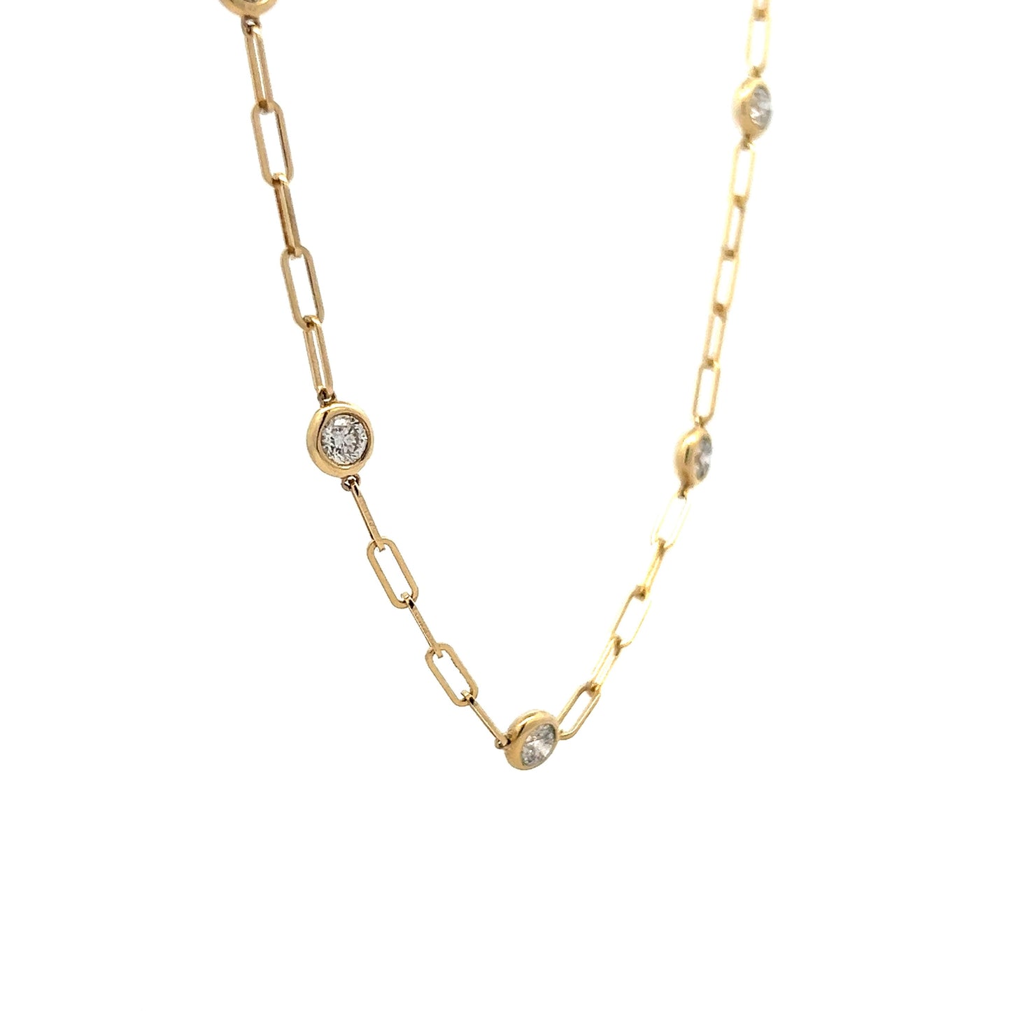 2.00 Diamonds By The Yard Necklace in 14k Yellow Gold