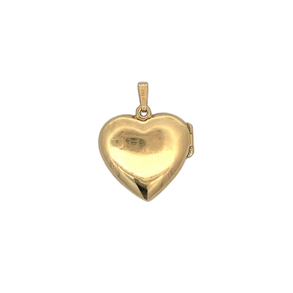 Vintage Mid-Century Heart Locket in 14k Yellow Gold