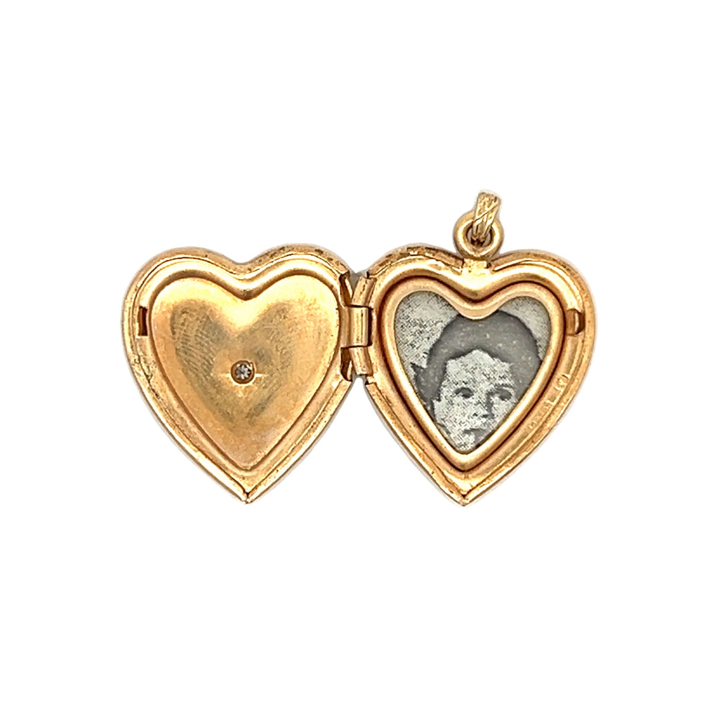 Antique Victorian Heart Locket Pendant in 14k