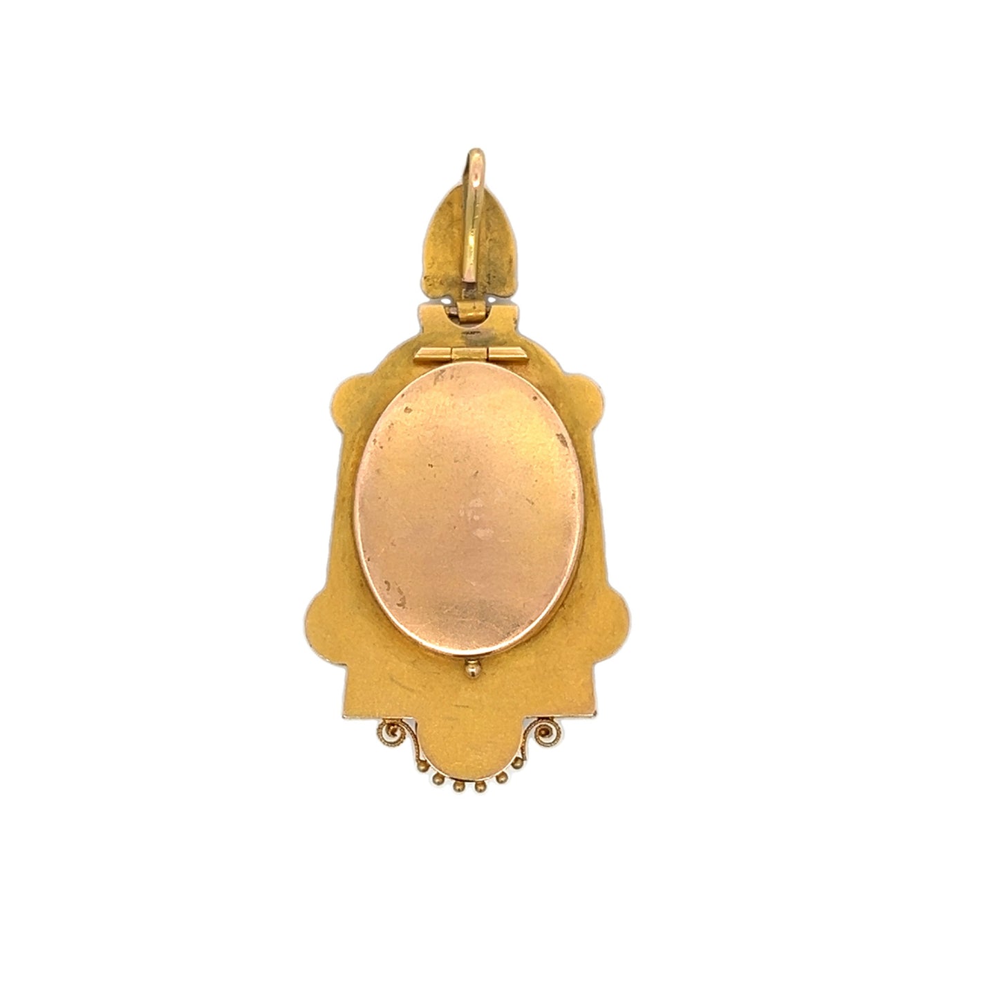 Antique Victorian Locket Pendant in 10k Yellow Gold