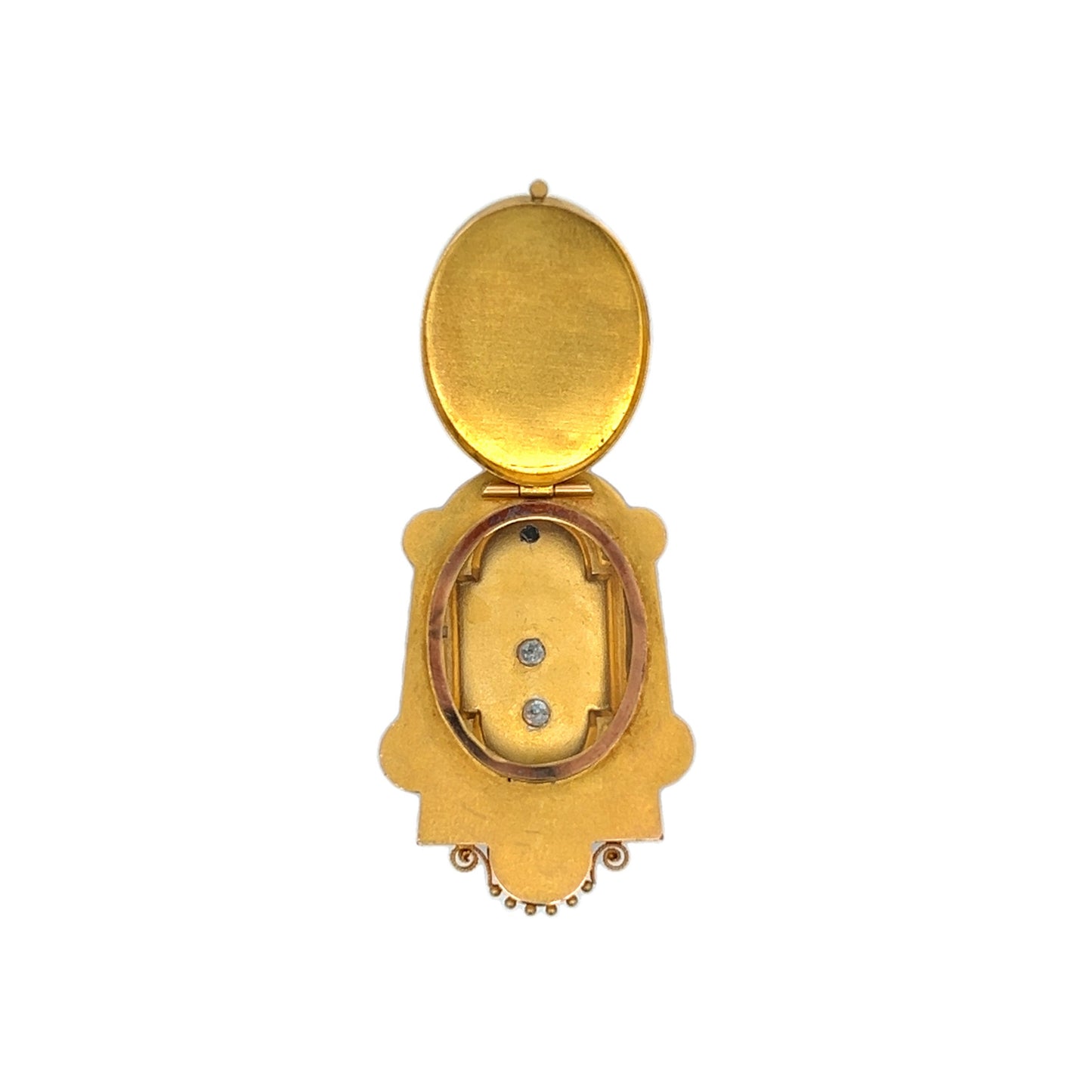 Antique Victorian Locket Pendant in 10k Yellow Gold