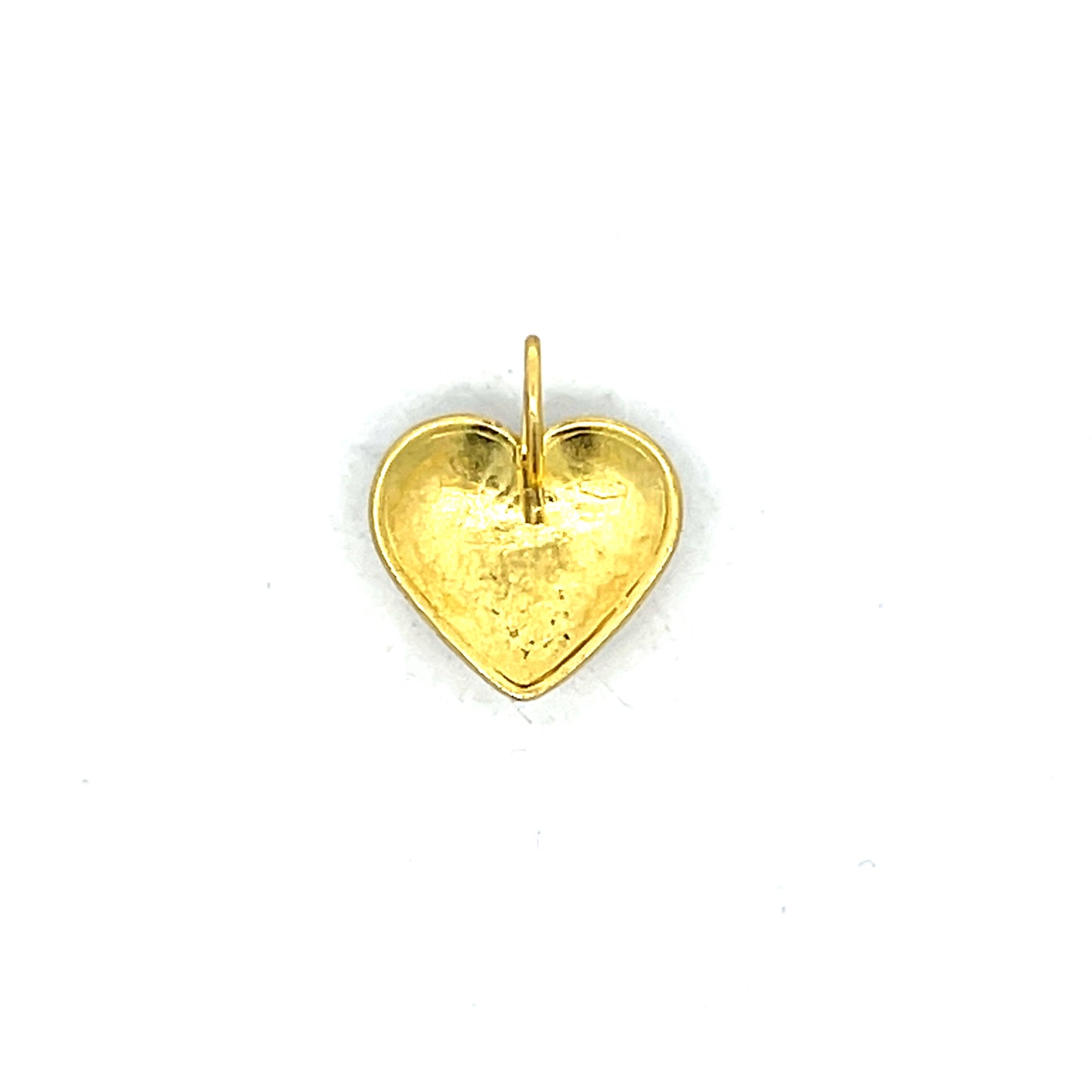 .25 Cabochon Emerald Heart Pendant in 18k