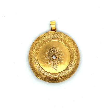 .08 Victorian Pendant in 14k Yellow Gold