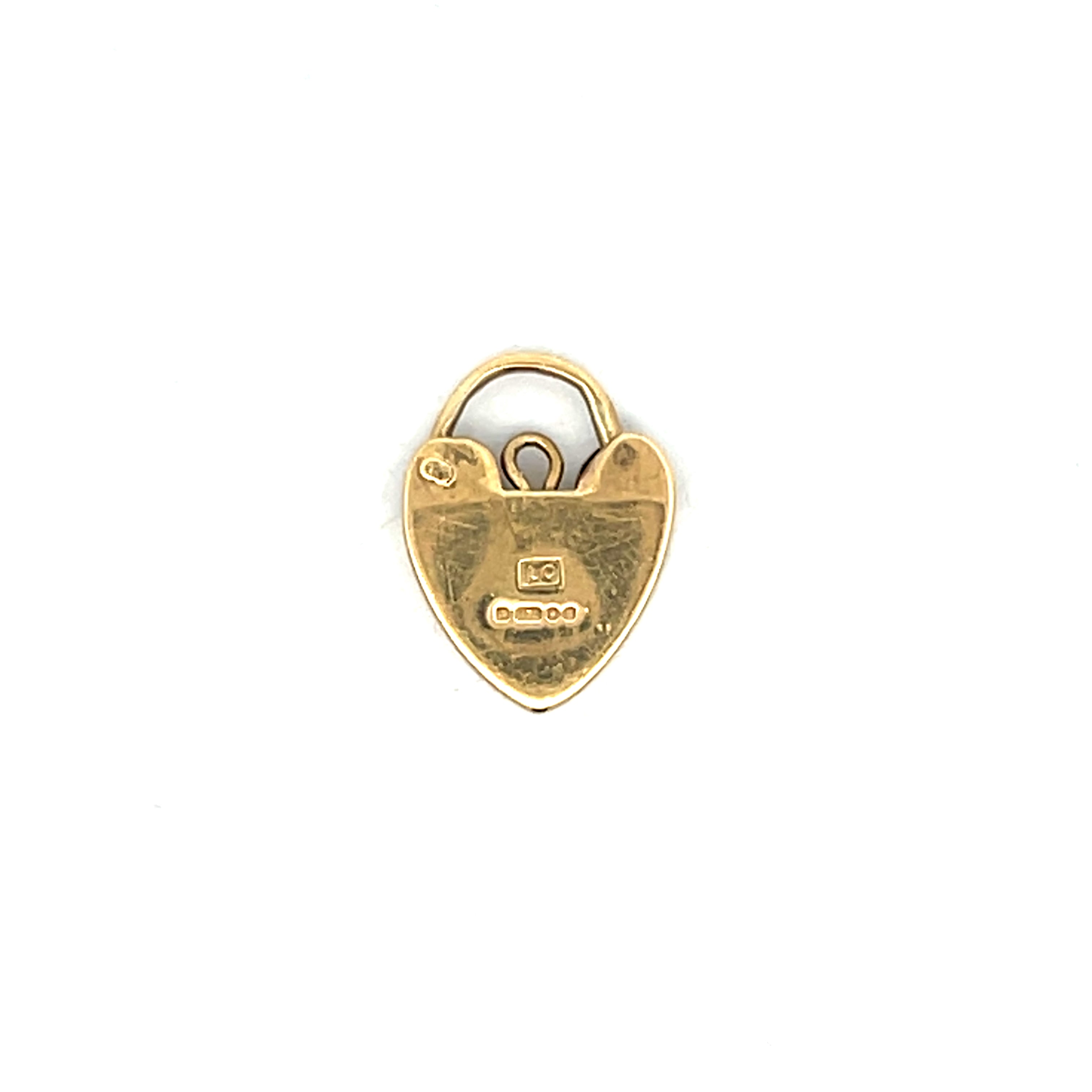 Vintage Victorian Heart Lock Charm 9k Yellow Gold – Filigree Jewelers