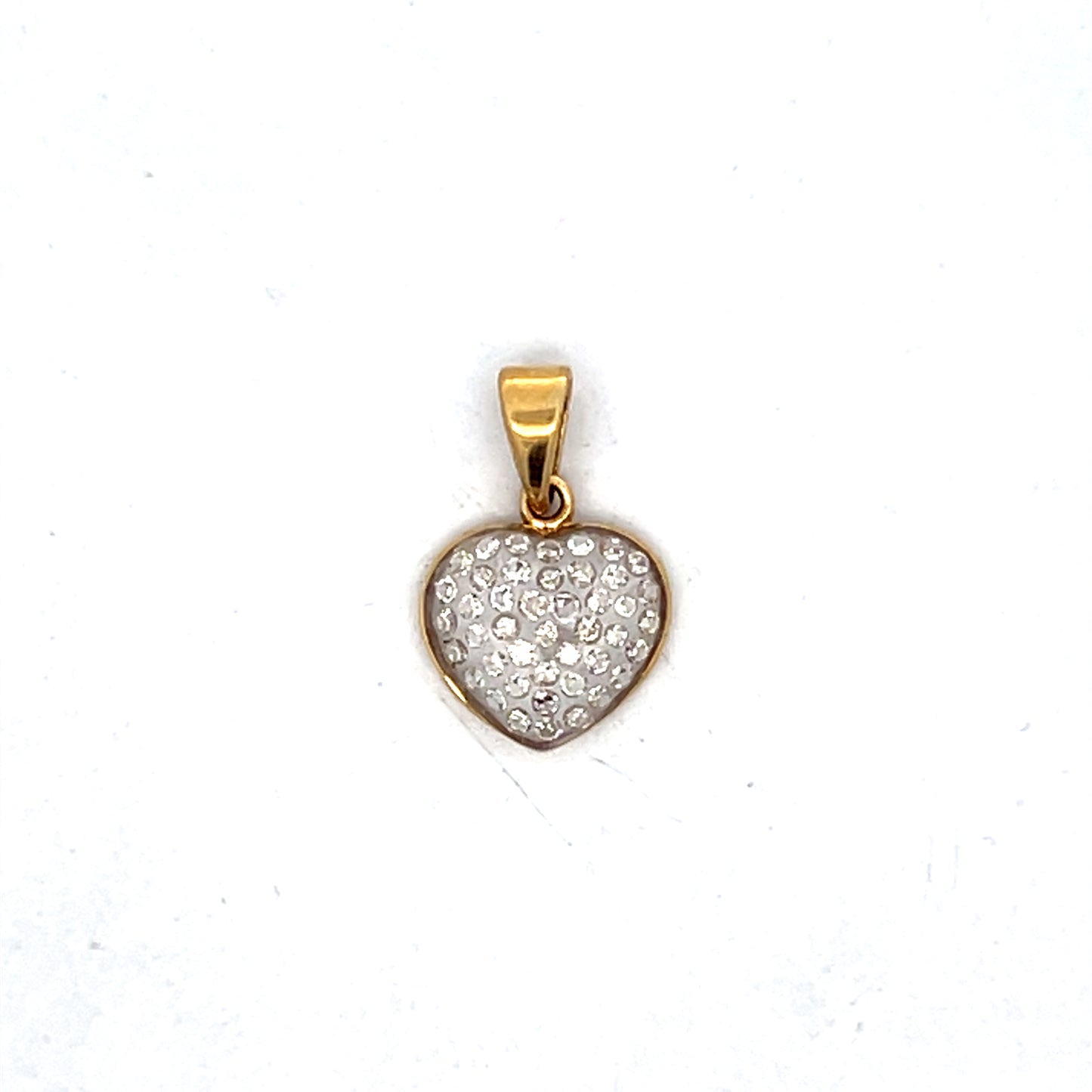 .43 Diamond Heart Shaped Pendant in 18k Yellow Gold