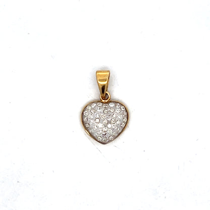 .43 Diamond Heart Shaped Pendant in 18k Yellow Gold