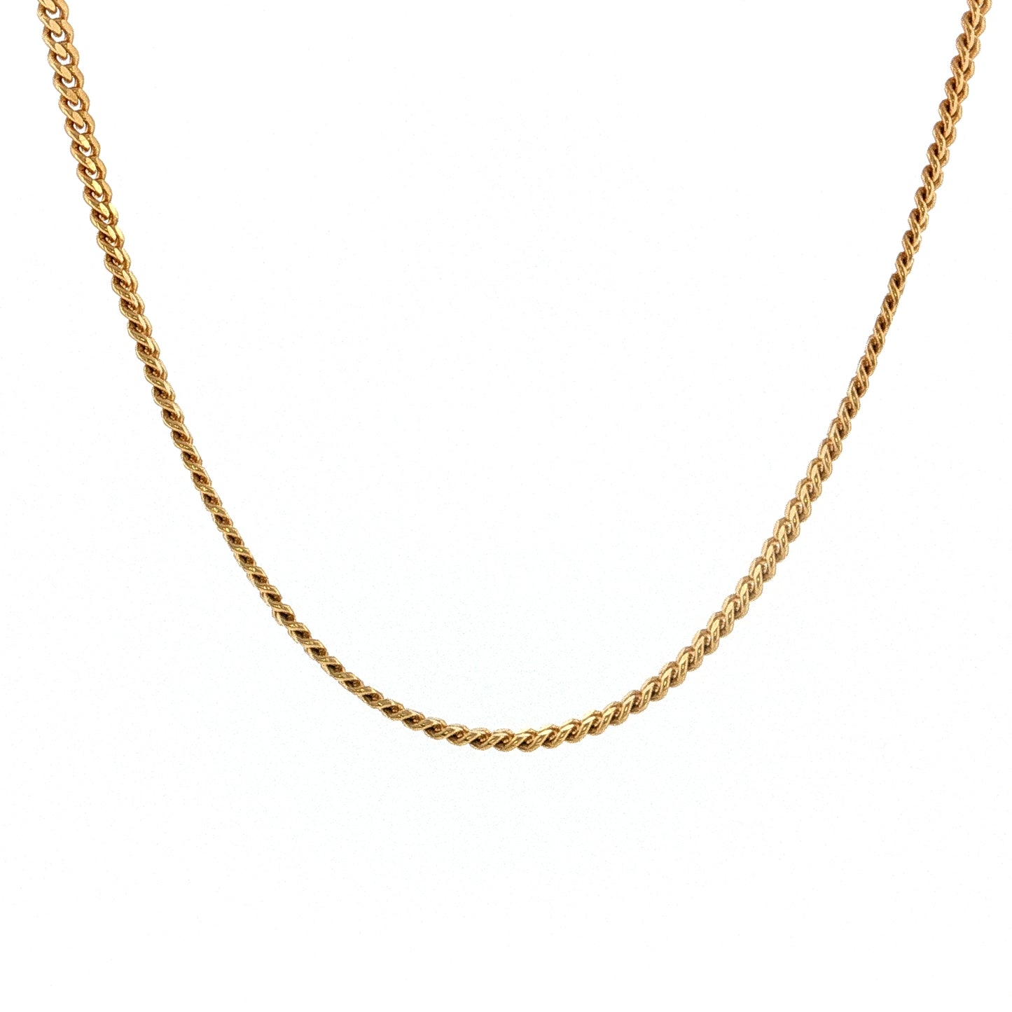 20" Curb Link Chain Necklace 18k Yellow Gold