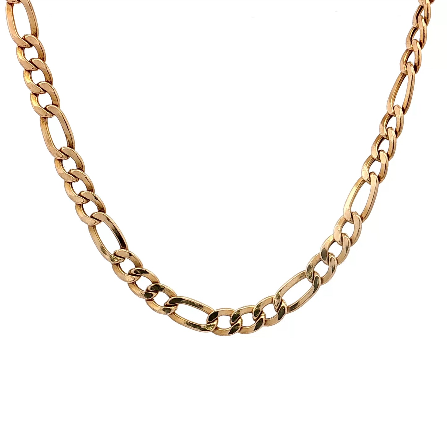 20" Figaro Chain Necklace 14k Yellow Gold