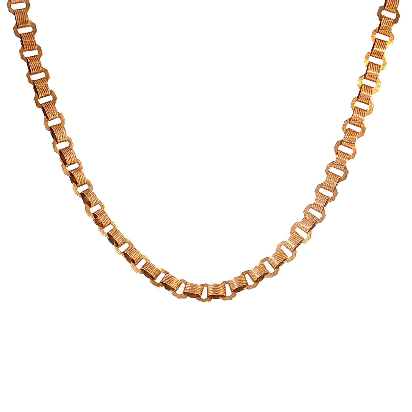 20 Inch Antique Victorian Chain Necklace 14k Rose Gold