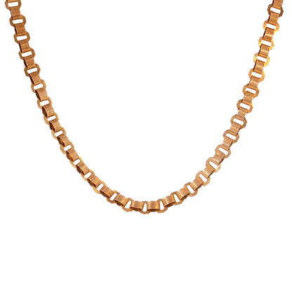 20 Inch Antique Victorian Chain Necklace 14k Rose Gold