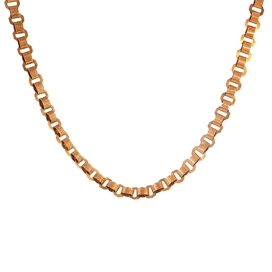 20 Inch Antique Victorian Chain Necklace 14k Rose Gold