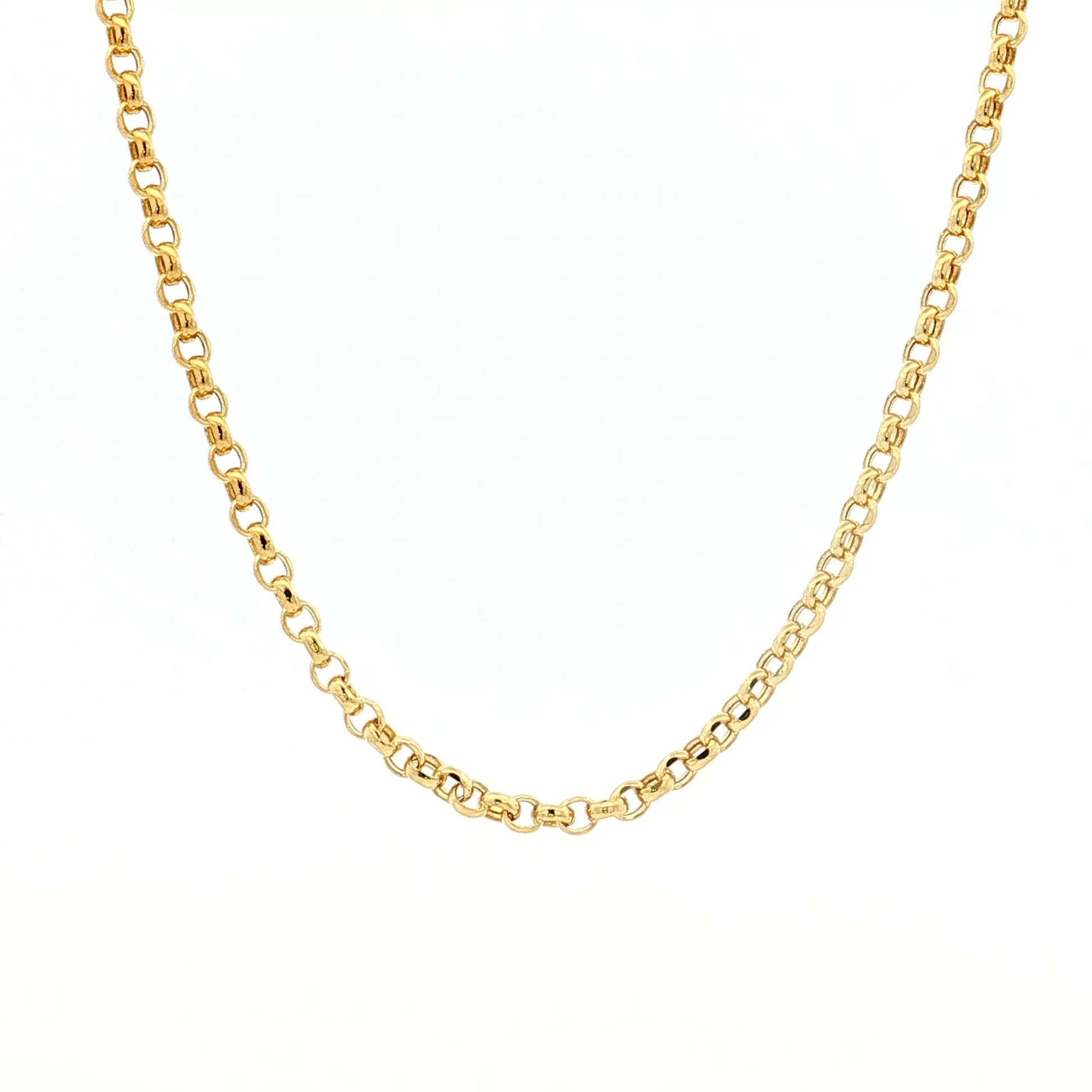 20" Rolo Link Chain Necklace 14k Yellow Gold