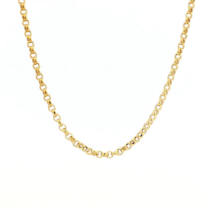 20" Rolo Link Chain Necklace 14k Yellow Gold