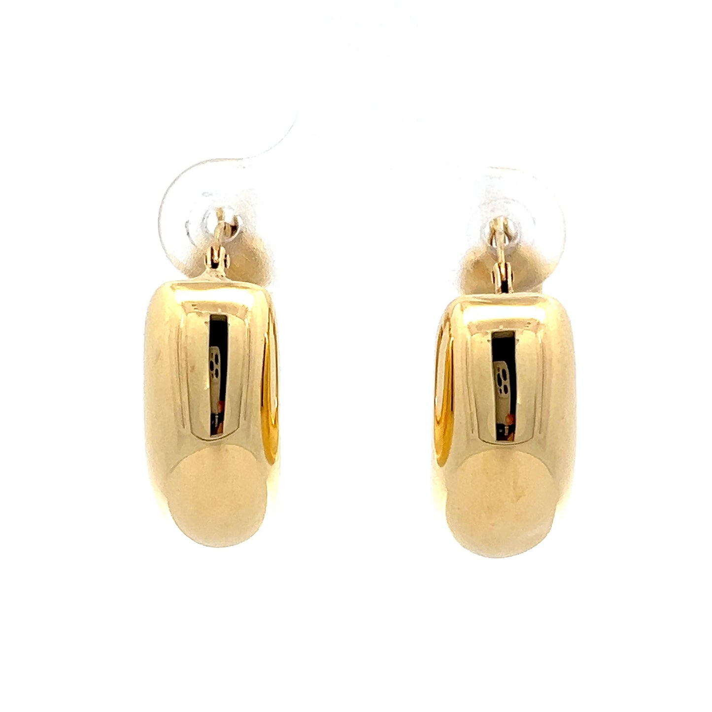 20mm Chunky Hoop Earrings in 14k Yellow Gold