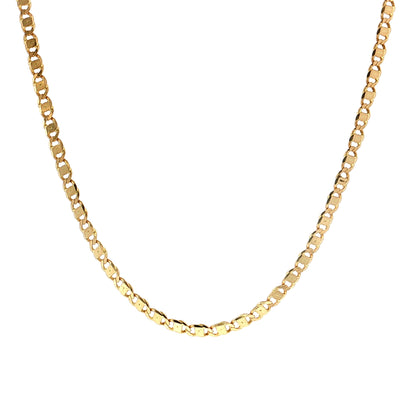 21 Inch Mirror Link Chain Necklace 14k Yellow Gold