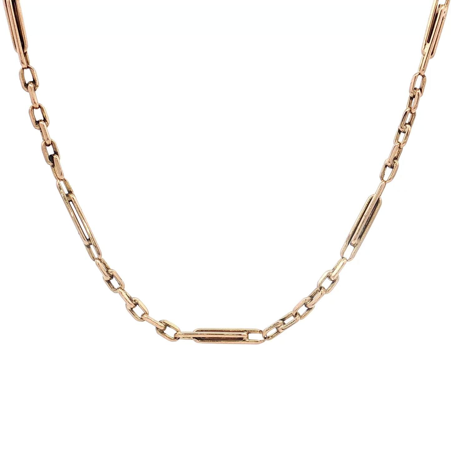 21 Inch Vintage Art Deco Chain Necklace 14k