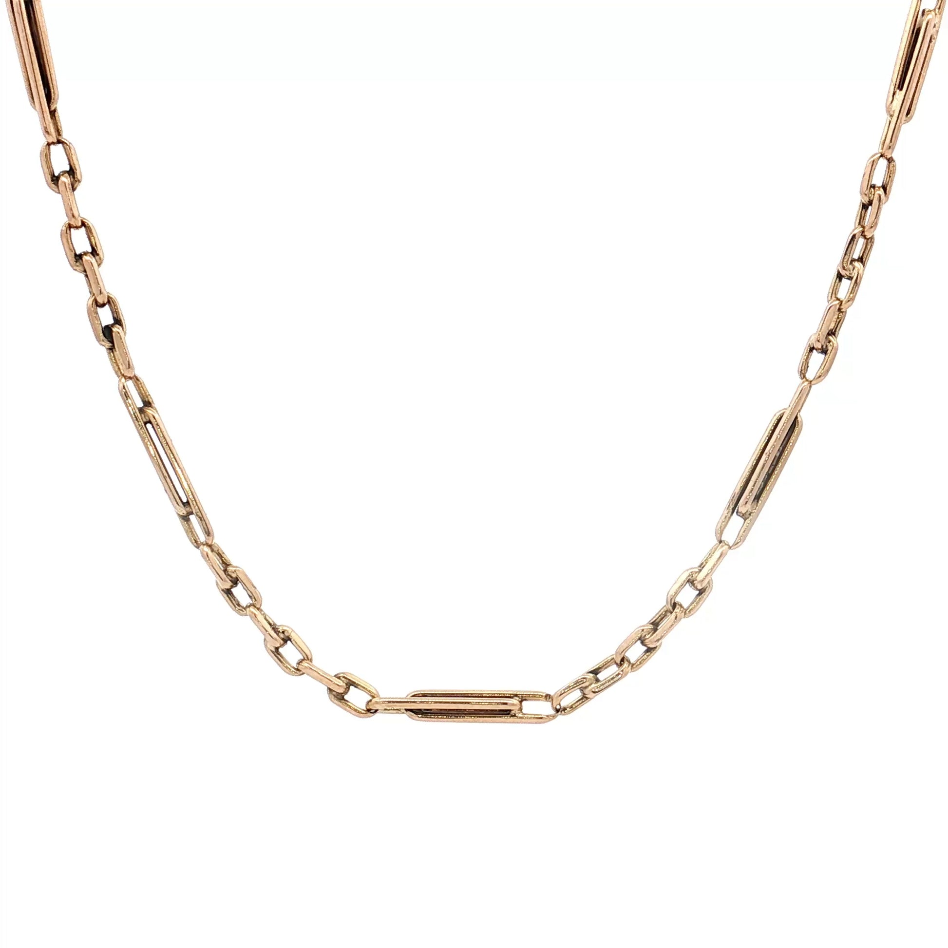 21 Inch Vintage Art Deco Chain Necklace 14k