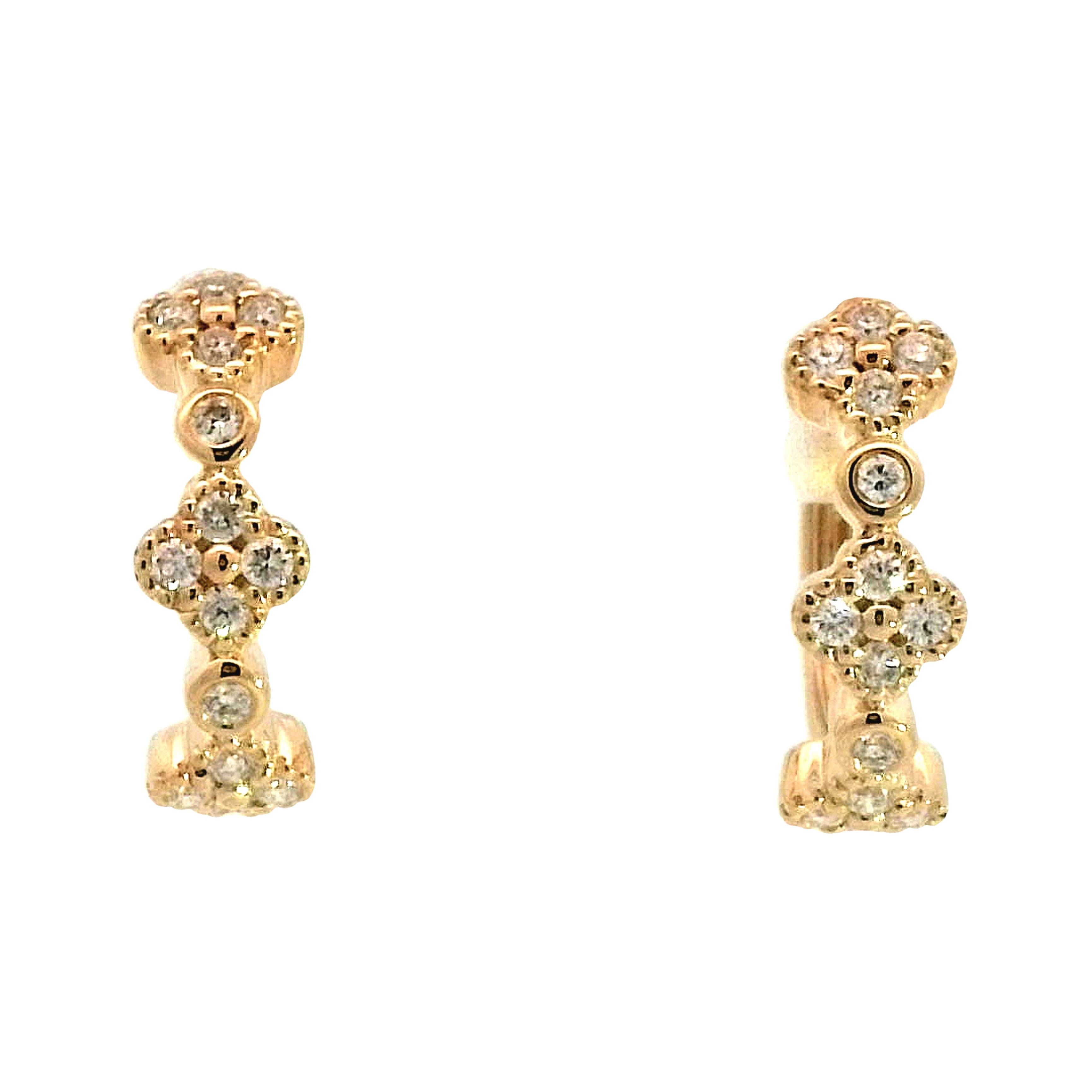 Estate Buccellati 18K Two-Tone Gold Openwork Diamond Earrings – Tenenbaum  Jewelers