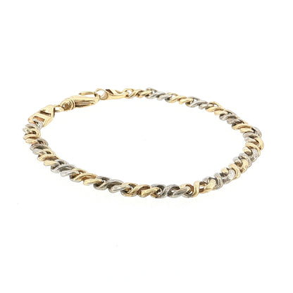 Men's Infinity Link Bracelet Two-Tone 14k
