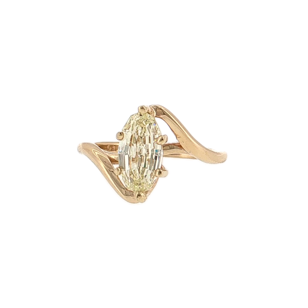 2.00 Marquise Diamond Engagement Ring 14k Yellow Gold