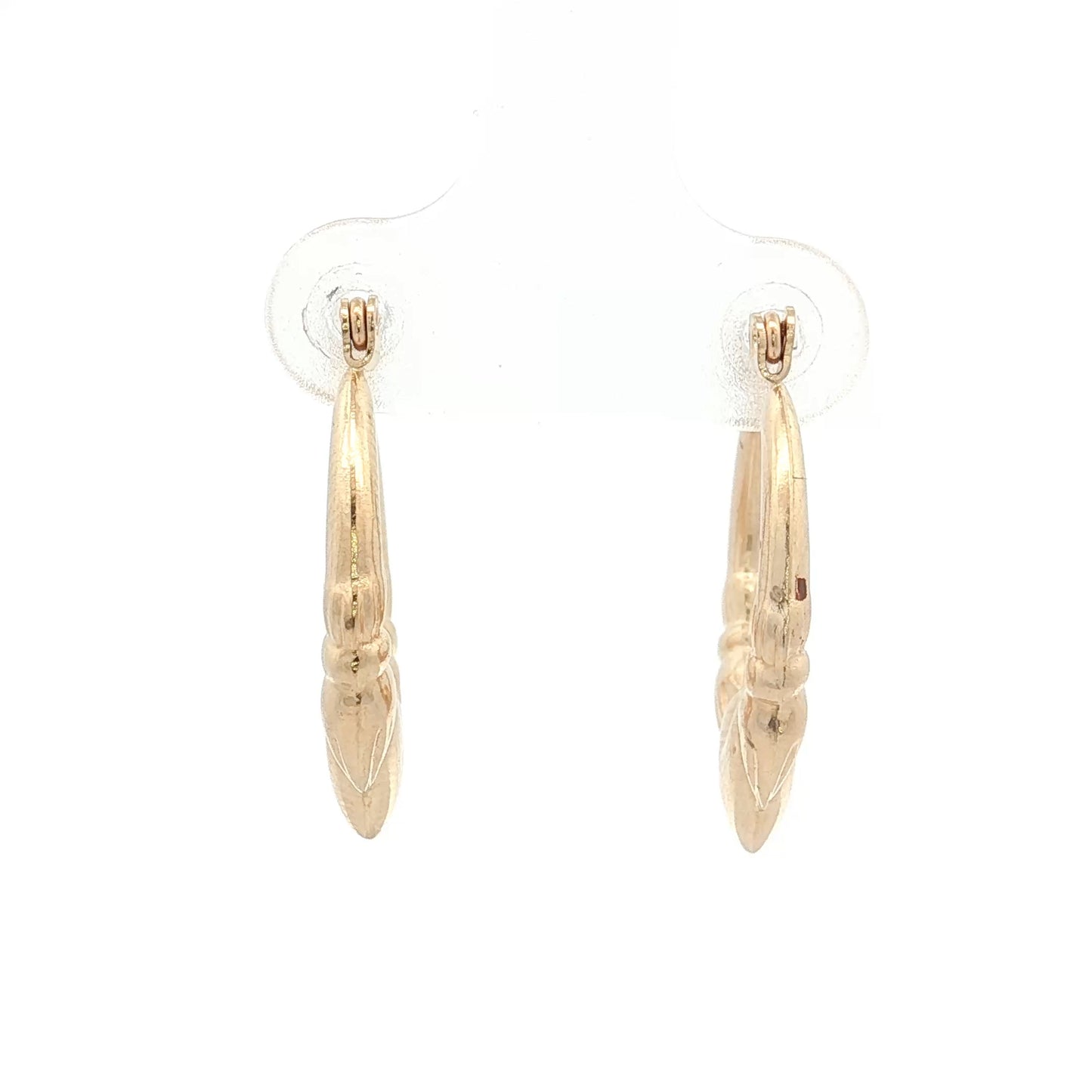 22mm Claddagh Hoop Earrings 14k Yellow Gold