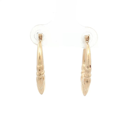 22mm Claddagh Hoop Earrings 14k Yellow Gold