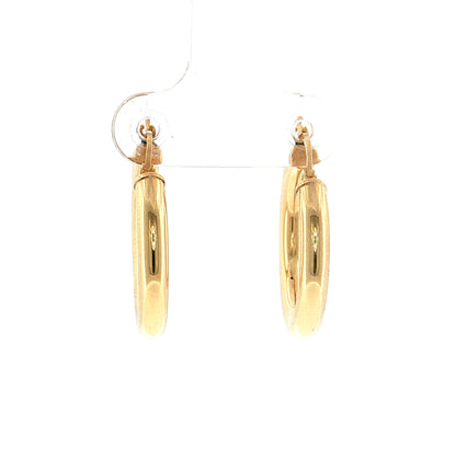 22mm Hoop Earrings 14K Yellow Gold