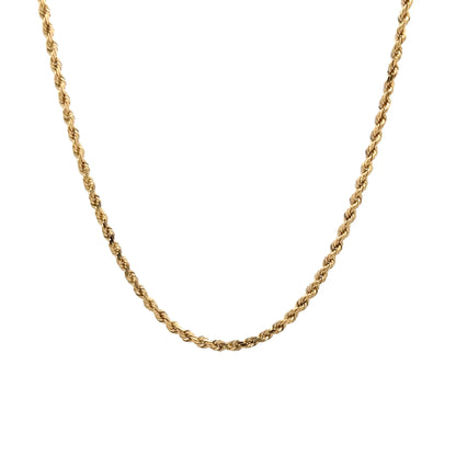 23.5" Rope Chain Necklace in 14k Yellow Gold