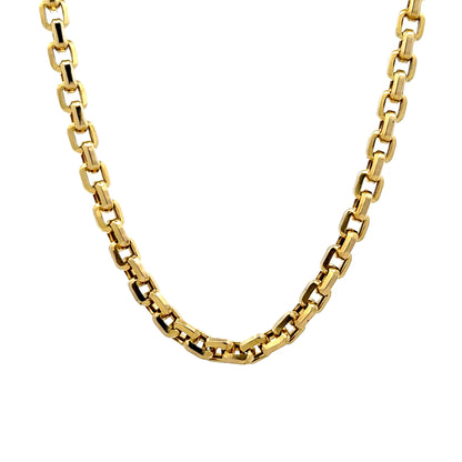 23 Inch Curb Chain Link Necklace in 14k Yellow Gold